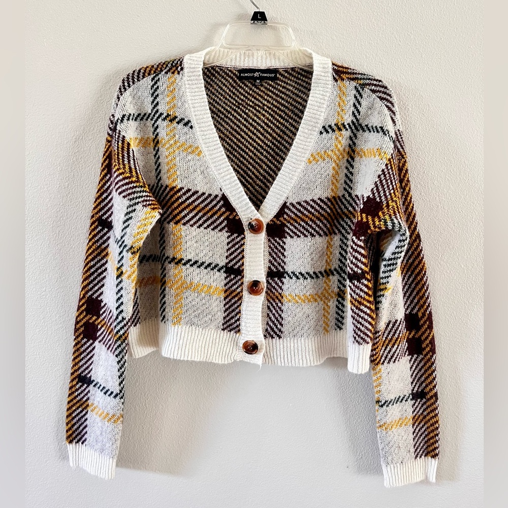 Knit crop cardigan, size M